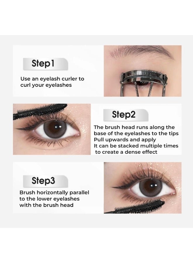 Fankayi Waterproof Brown Volume Mascara,Volumizing & Lengthening,Smudge-Proof,Resists Clumping,Mascara for Natural Volume & Length,Mas/cara for Mature Women,All-Day Wear Eye Makeup,Fibre Tubing(Brown) - Image 5